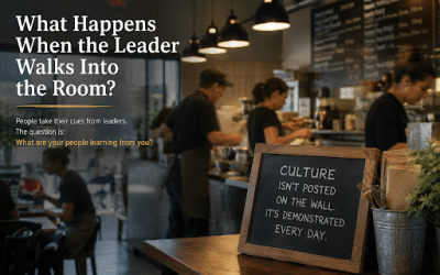 What happens when the leader walks in the room?